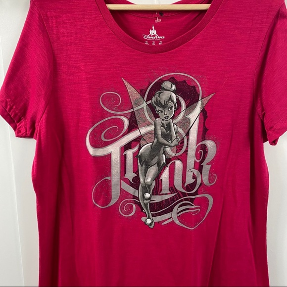 Disney- Tinkerbell magenta hot pink graphic top - Picture 3 of 8